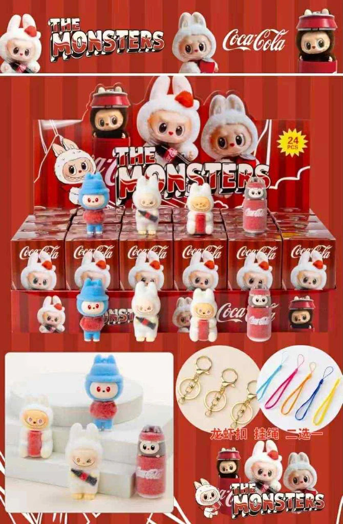 LaBubu Cola Nyckelring Blind Box – Samlaraccessoar med 4 överraskningsstilar LaBubu Cola Nyckelring Blind Box – Samlaraccessoar med 4 överraskningsstilar